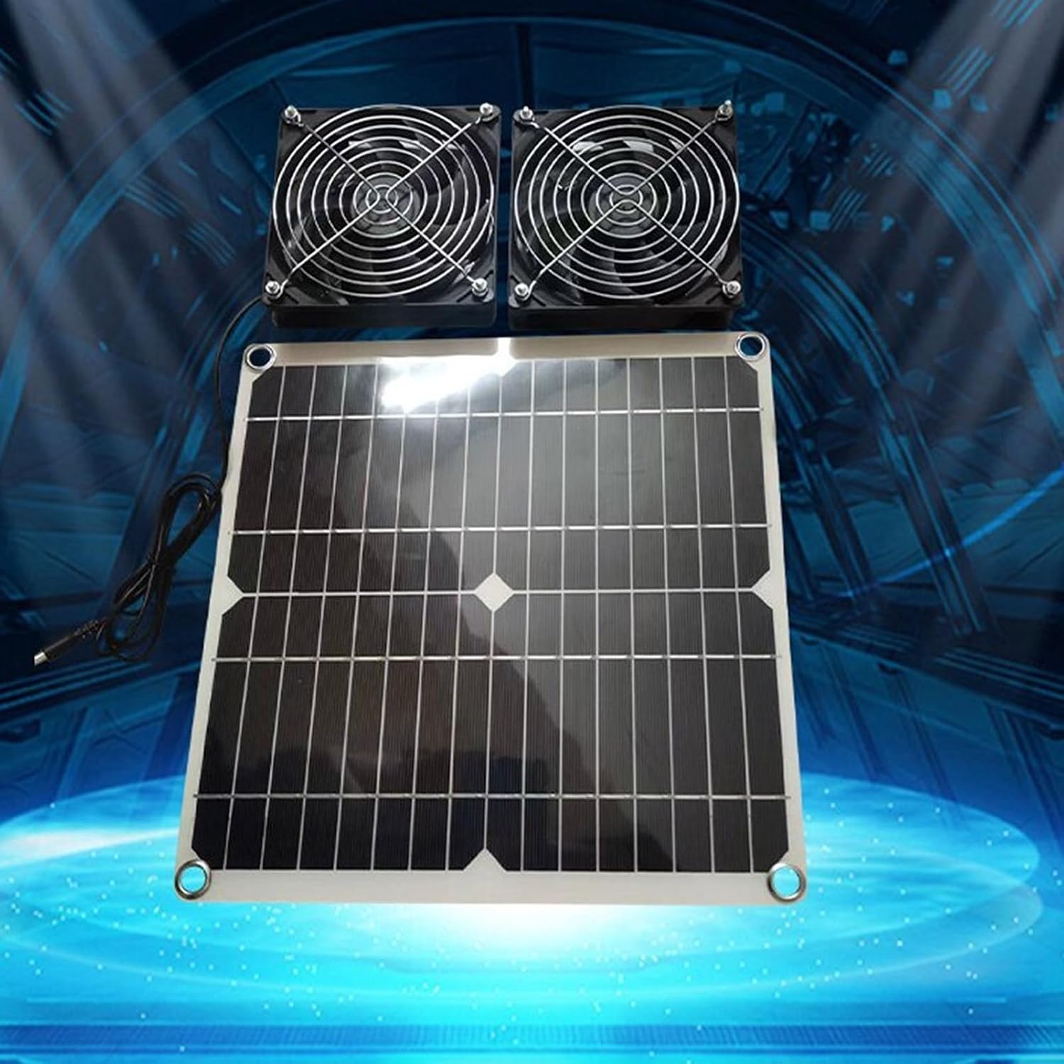 取り付け簡単 太陽光発電ファン 熱低減 強力な空気移動 キャンピングカー ヨット 家禽およびペットハウス用金属 高効率ベント