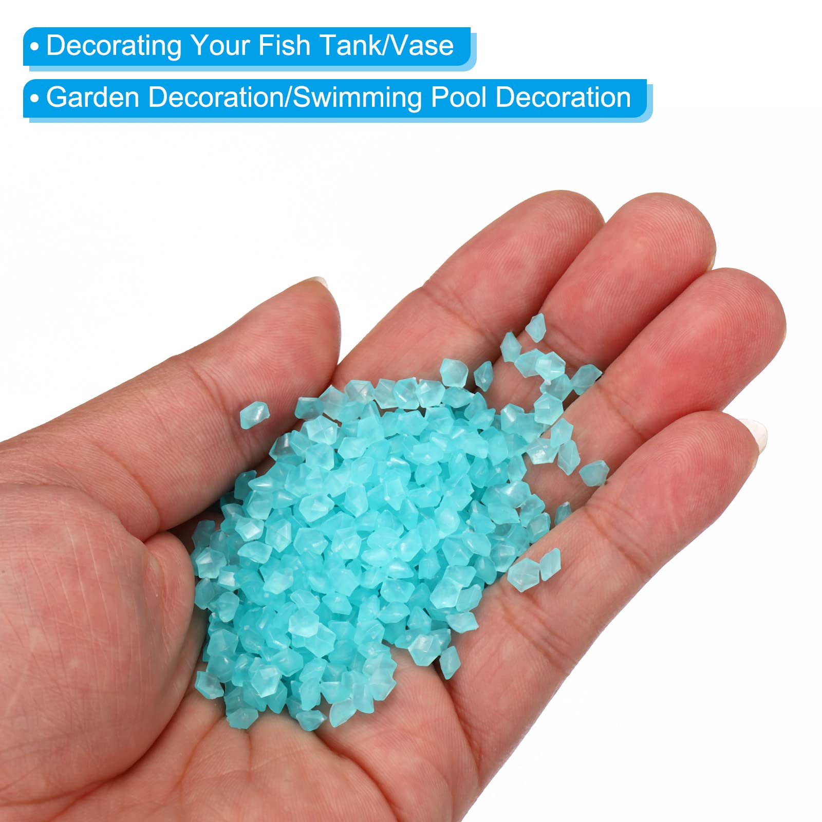 Amazon | uxcell グローロック ミニ発光石 3-5mm 夜光 玉石 装飾 暗闇