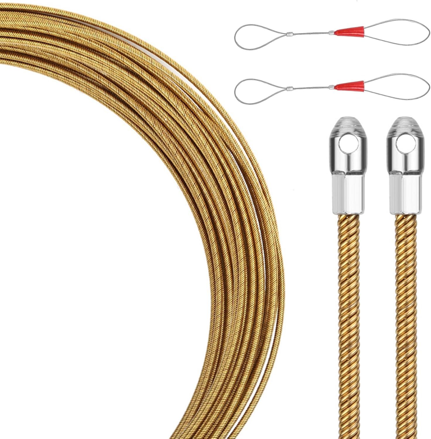 Electrician's Essential Flexible Spring Wire Puller Electrical Spring Wire Threader for Easy Cable Managements 5m10m15m Flexible Fishing