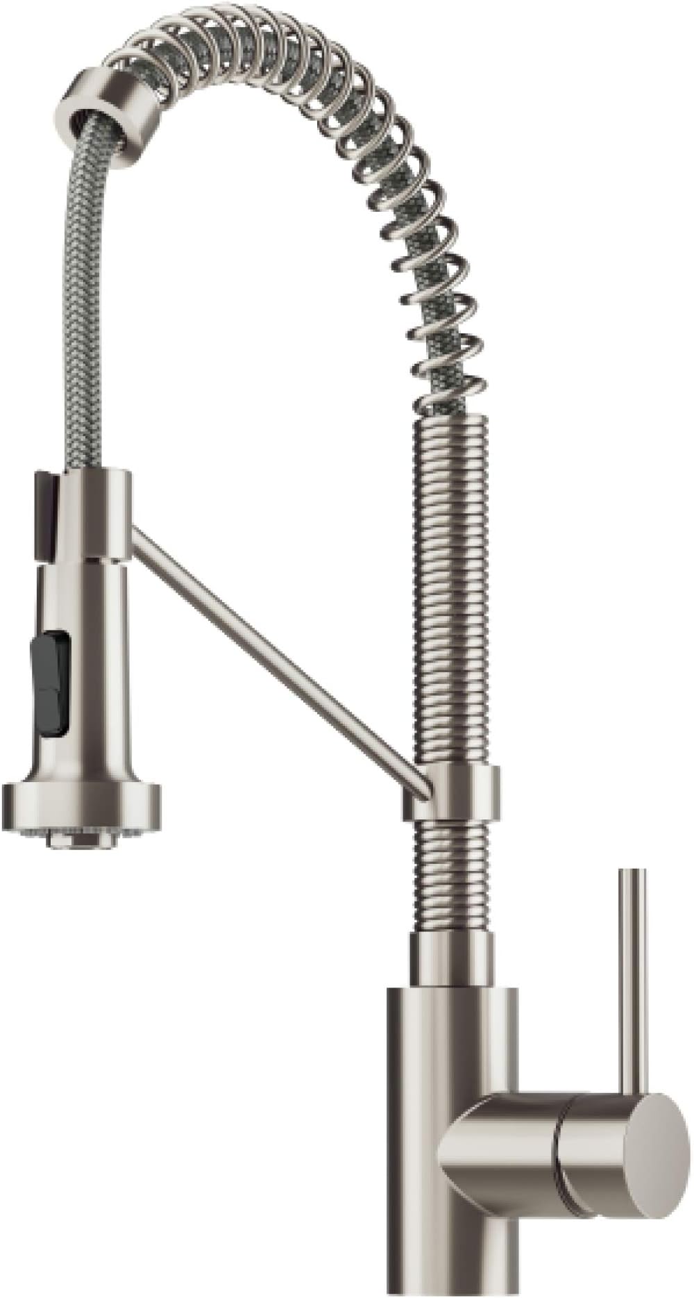 Bolden Commercial Style 2-Function Single Handle Pull Down Kitchen Faucet in Spot-Free Stainless Steel, KPF-1610SFS
