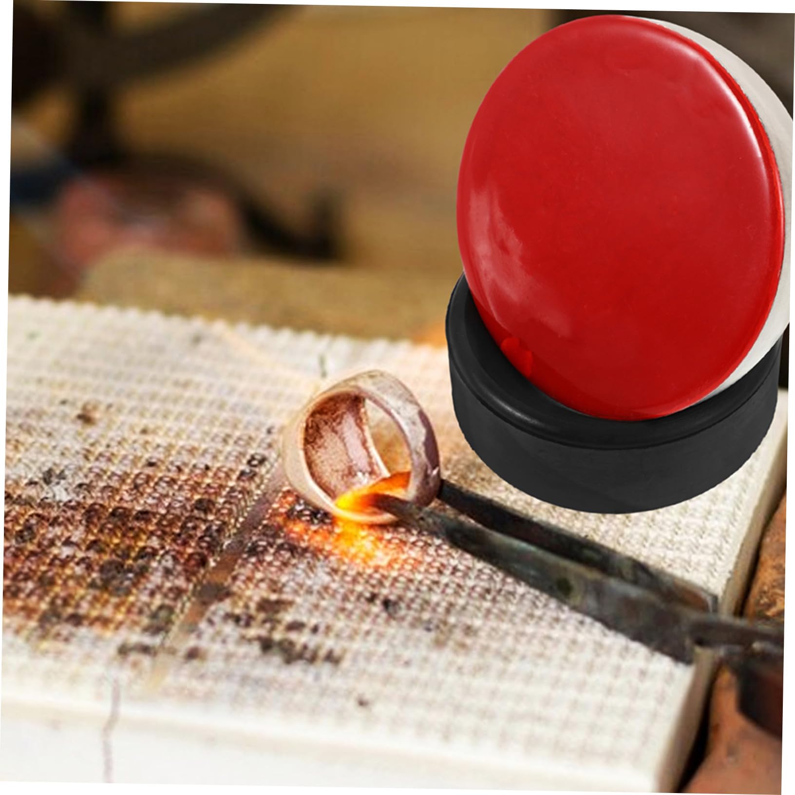 Hemobllo Kit de Herramientas para Engarzar Piedras Microincrustaciones, Bola de Laca Esférica y Base de Acero Inoxidable para Grabado y Elaboración Precisa de Joyas