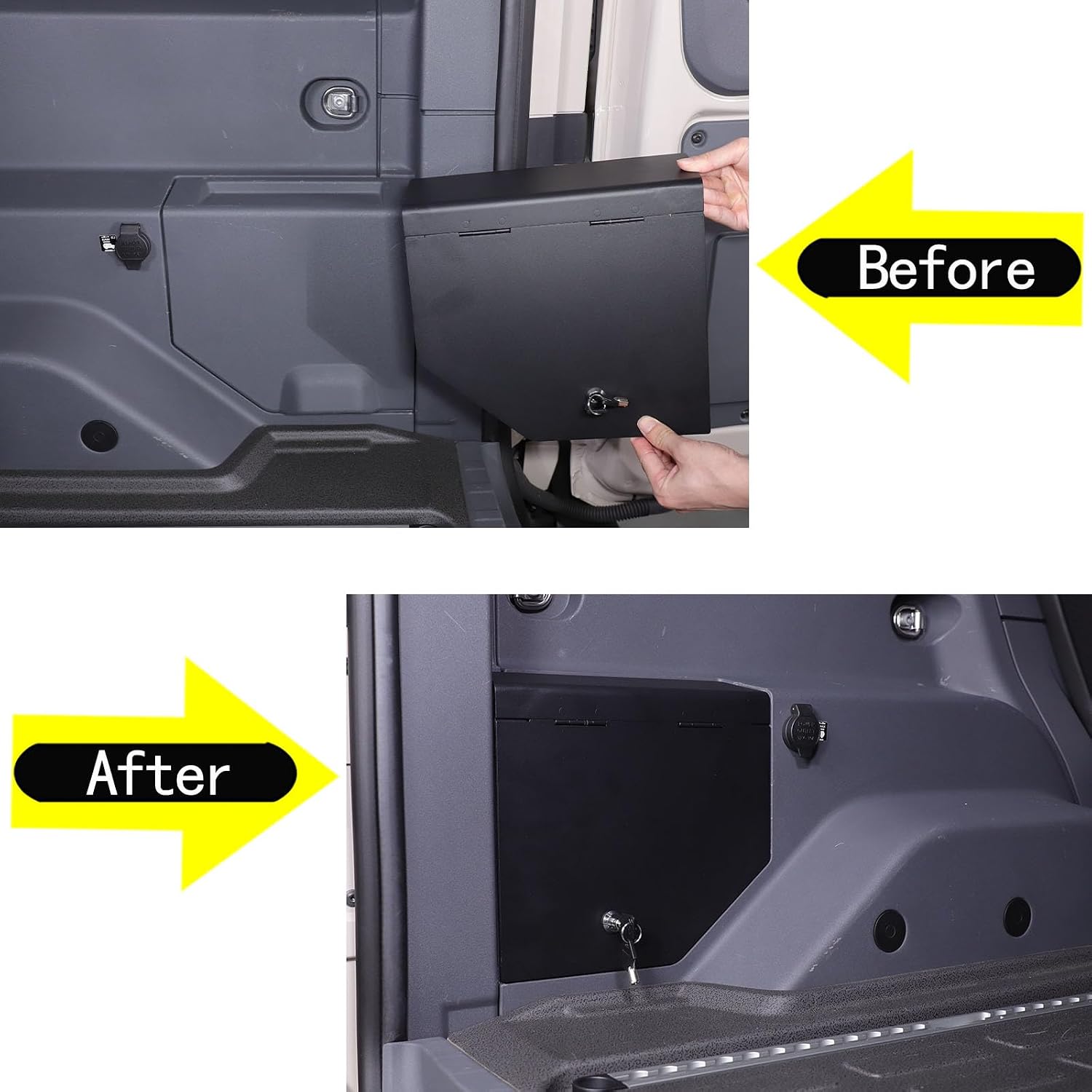 Trunk Lock Box Security Storage Organizer Box Storage with KeyCompatible with Ineos Grenadier 2020-2026 Rear Trunk Left Side Organizer Storage Box
