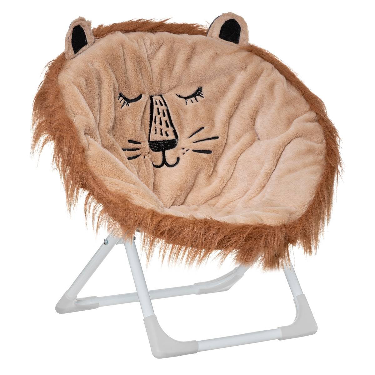 ATMOSPHERA CREATEUR D'INTERIEUR - Poltrona per bambini pieghevole a forma di leone marrone