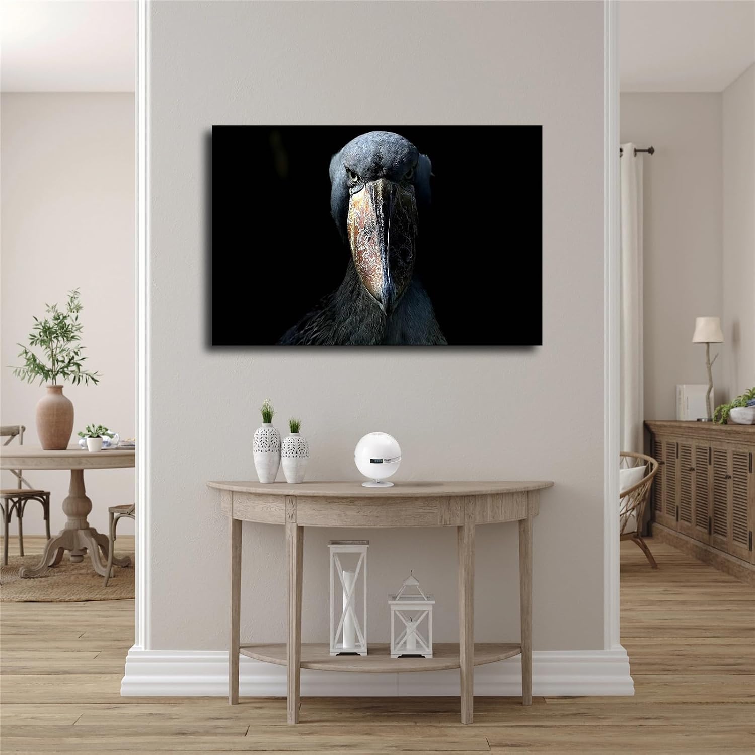 RjttJR Shoebill Stork Glossy Wall Art Poster Canvas Printing HD Picture Wall Art Holiday Gift Suitable for Modern Home Room Living Room Bedroom Studio Decor (16x24inch-Unframed) image 2