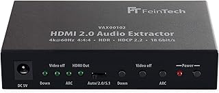 FeinTech VAX00102 HDMI 2.0 Audio Extractor, ARC 4K HDR Nero