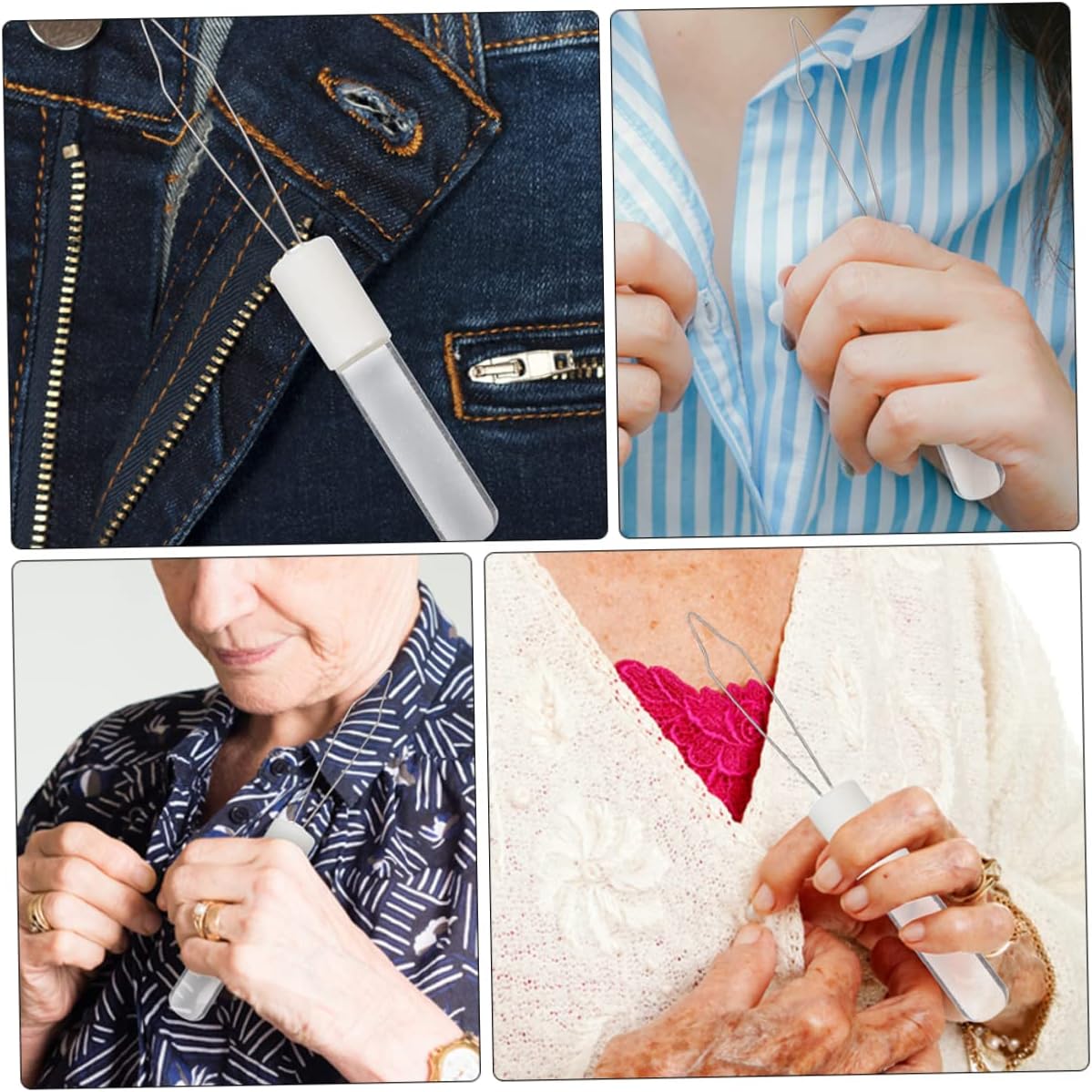 Didiseaon 2Pcs Durable Tools for Easy Clothing Assistance Zipper Pulling Helper for Seniors Non Deformable Design for Effortless Dressing