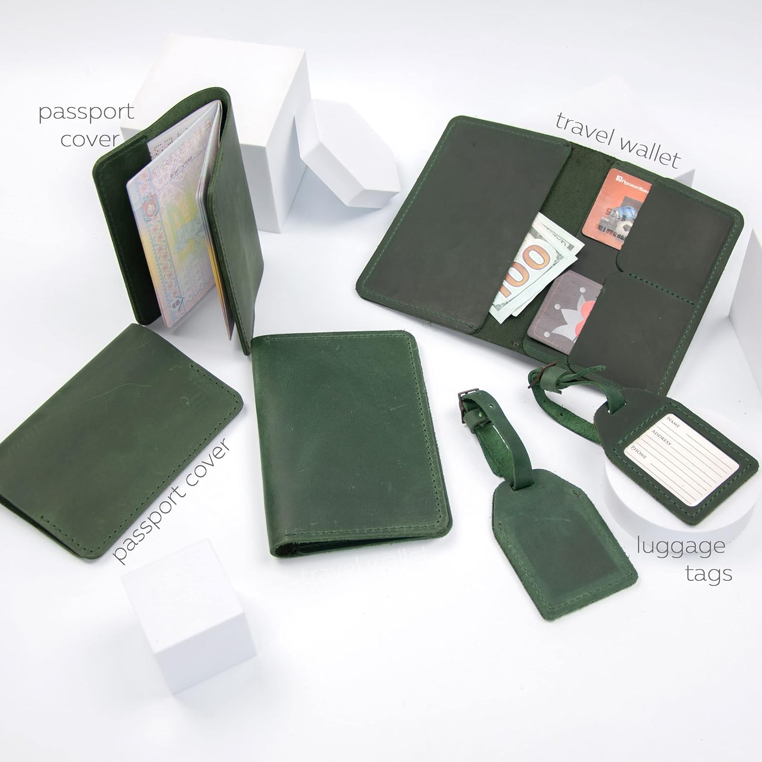 Honeymoon Travel Accessories Mr and Mrs Wedding Gift for Couple Leather Travel Gift Set of 2 Destination Wedding Favor Custom Passport Wallet Personalized Leather Luggage Tag Passport Cover