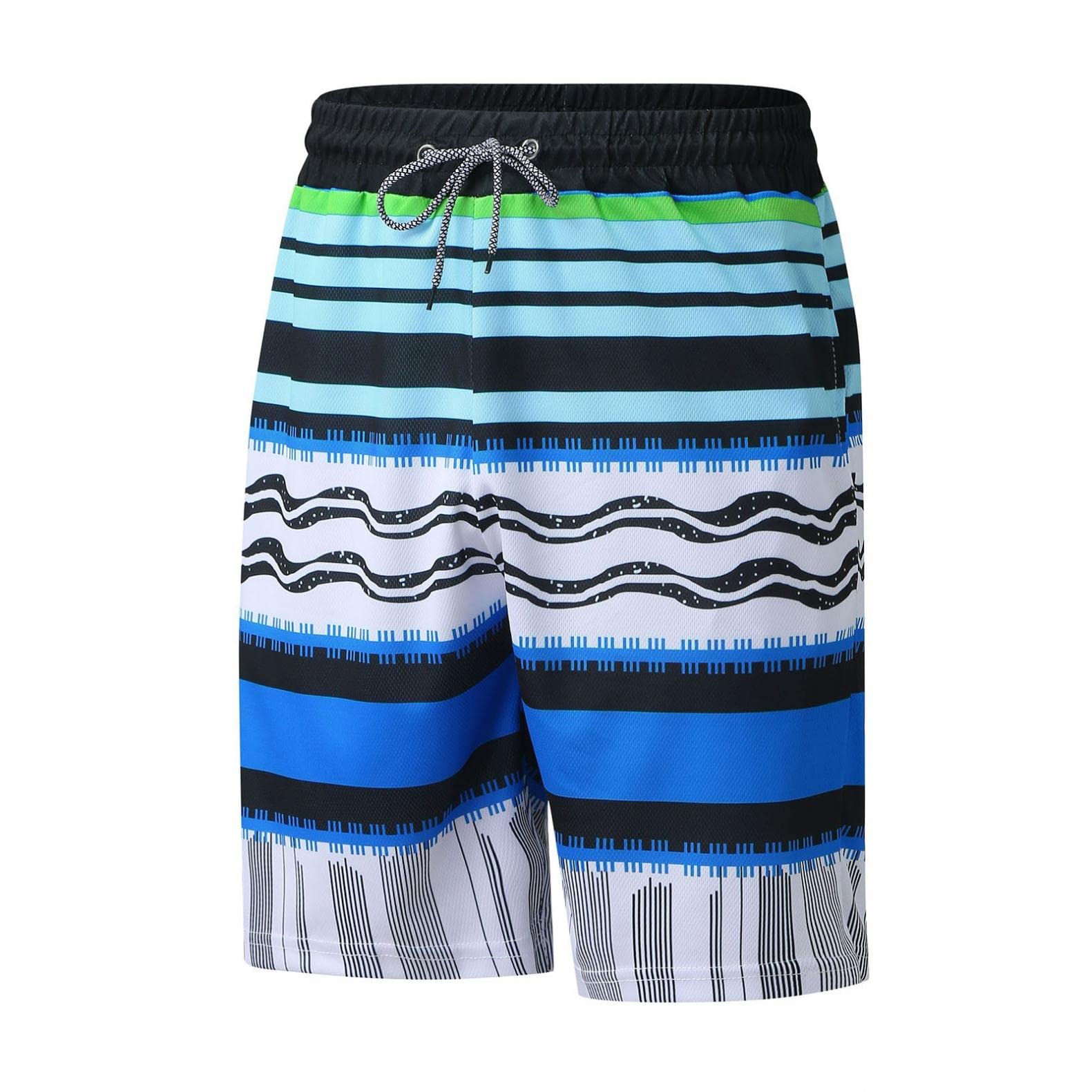 Męskie kąpielówki na lato, na plażę, do surfowania, z podszewką z siateczki, niebieski, 4XL