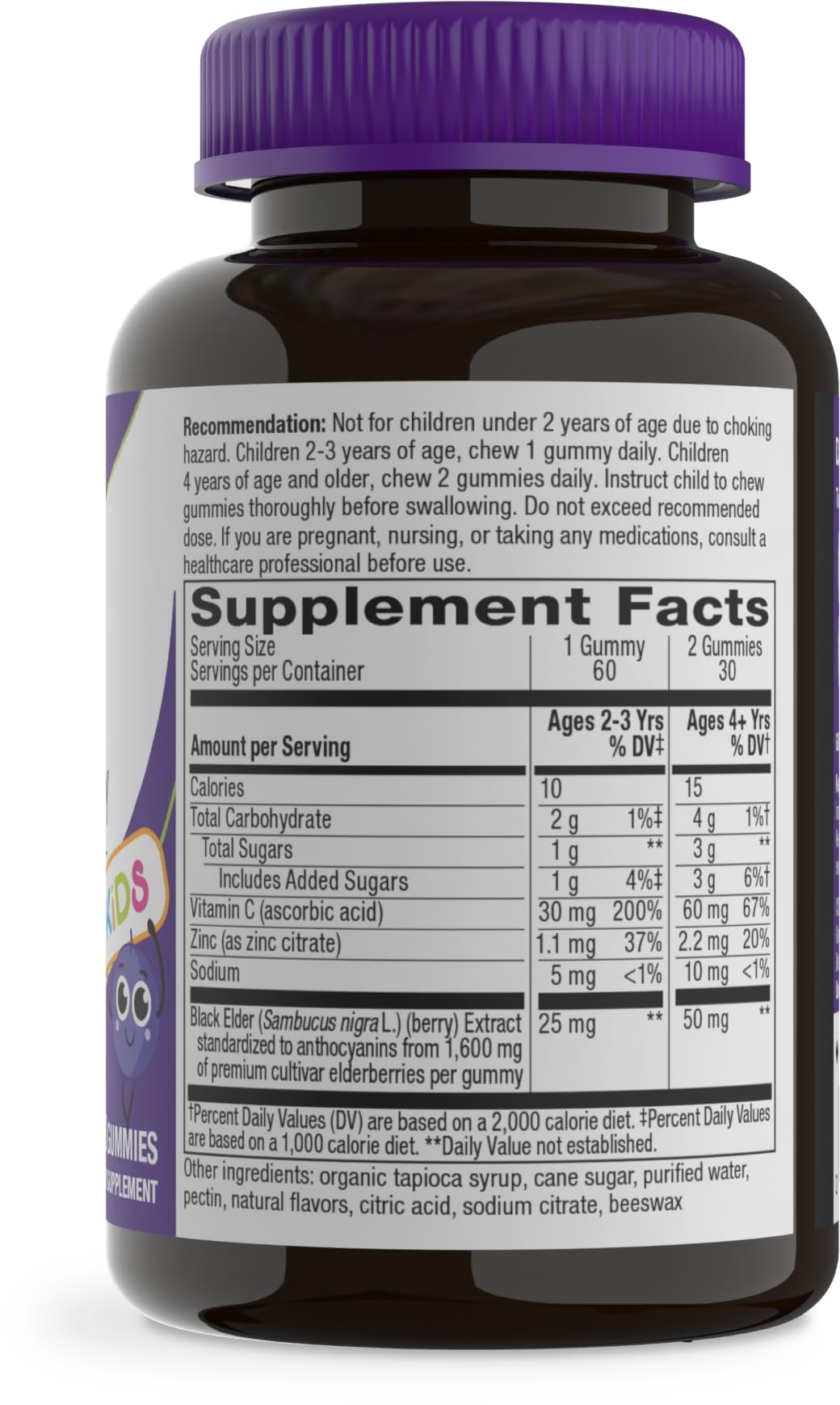 Nature's Way Sambucus Kids Elderberry Immune Gummies, Ages 2+, 60 ct — Amazon image 9