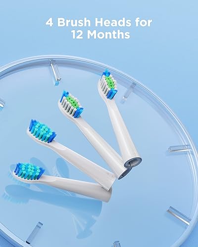 Miniatura 4 de Bitvae D2 Cabezales de repuesto para cepillos de dientes eléctricos, cabezales de cepillo de dientes sónico, paquete de 4
