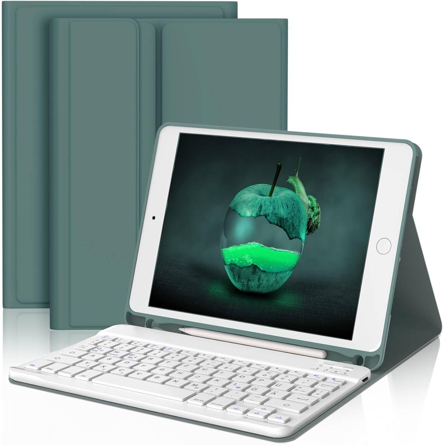 WAVATA Tastatur Hülle für iPad 9. Generation 2021/iPad 8. Generation