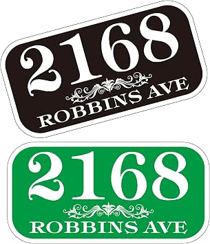Personalized Address Plaque Metal - Custom House Number Sign,Address Sign for Outside House,Store,Gargage,Commercial Building,Office,NITE BRIGHT Reflective Easy to locate Your House Perfect Decoration10 X 5.1
