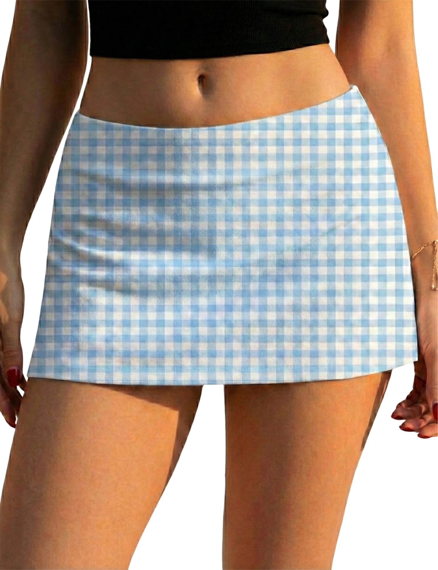 Hosenrock Damen Minirock Kurz Rock mit Hose Drunter Sexy Skort Elastischer Taille Tennisrock Mode Sommer