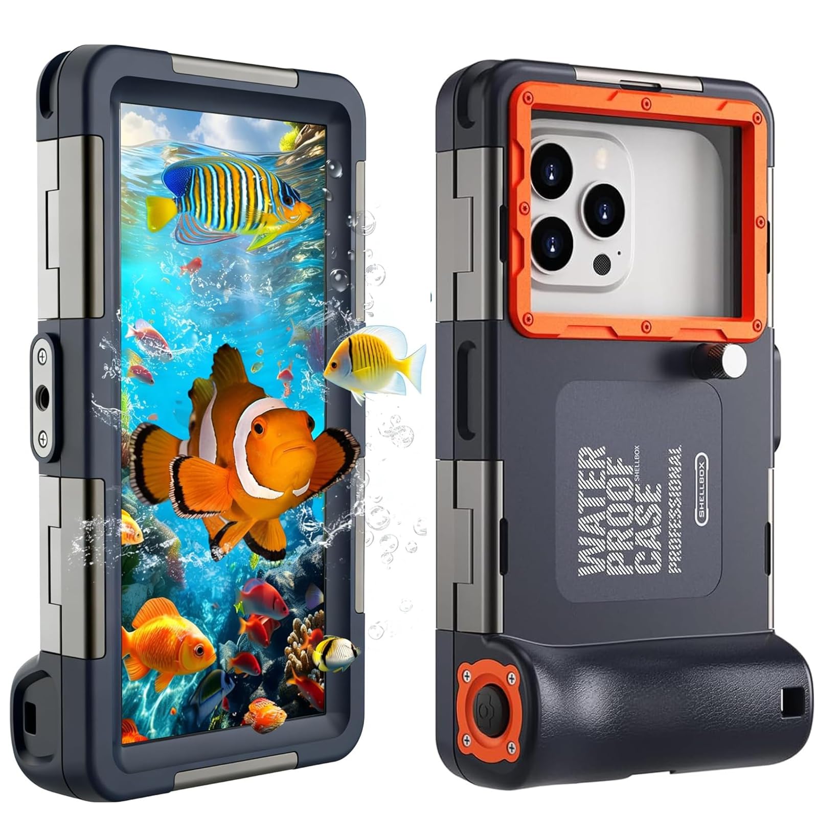 Underwater Phone Case for Snorkeling, [50ft/15M] Professional Scuba Diving Waterproof Phone Case for iPhone 17-7 Pro/Pro Max/Plus/Mini, 16/17E, SE 2/3