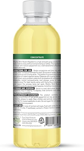 Vista 21 de Mighty Mint Spray repelente de roedores de aceite de menta, control natural para interiores y exteriores para ratones y ratas, fórmula extrafuerte a