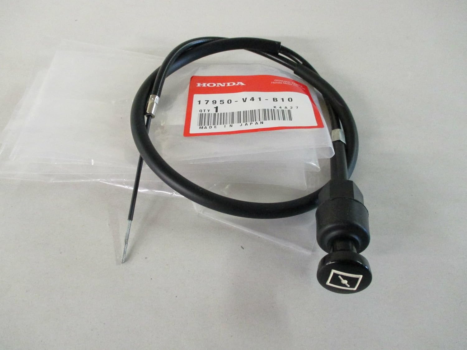 Honda 17950-V41-B10 Cable, Choke; 17950V41B10 Made by Honda