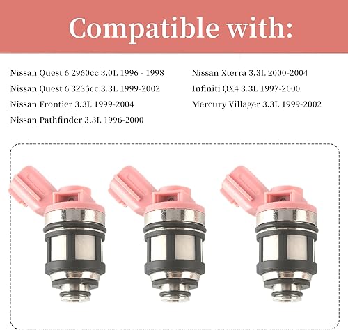 Miniatura 5 de 166001800 Inyectores de combustible aptos para Nissan Frontier Pathfinder Xterra/para Infiniti QX4 / para Mercury Villager 3.0L 3.3L 1996 1997 1998