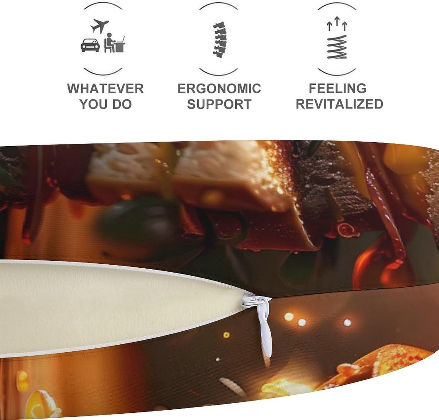 Grilled Cheese Sandwich Travel Pillow U Shape Neck Pillow Washable Pillowcase for Sleeping Chair