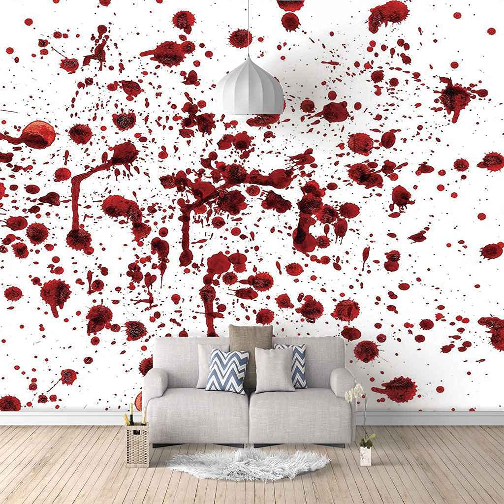 Poster géant mural 3D graffiti rouge salon moderne papier peint 200x140