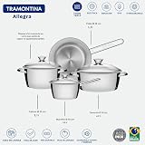 Tramontina 4-pc Stainless Steel Cookware Set | Dishwasher-Safe Pans with Glass Lids | Induction-Ready | Saucepan, Frying Pan and Casseroles - 2