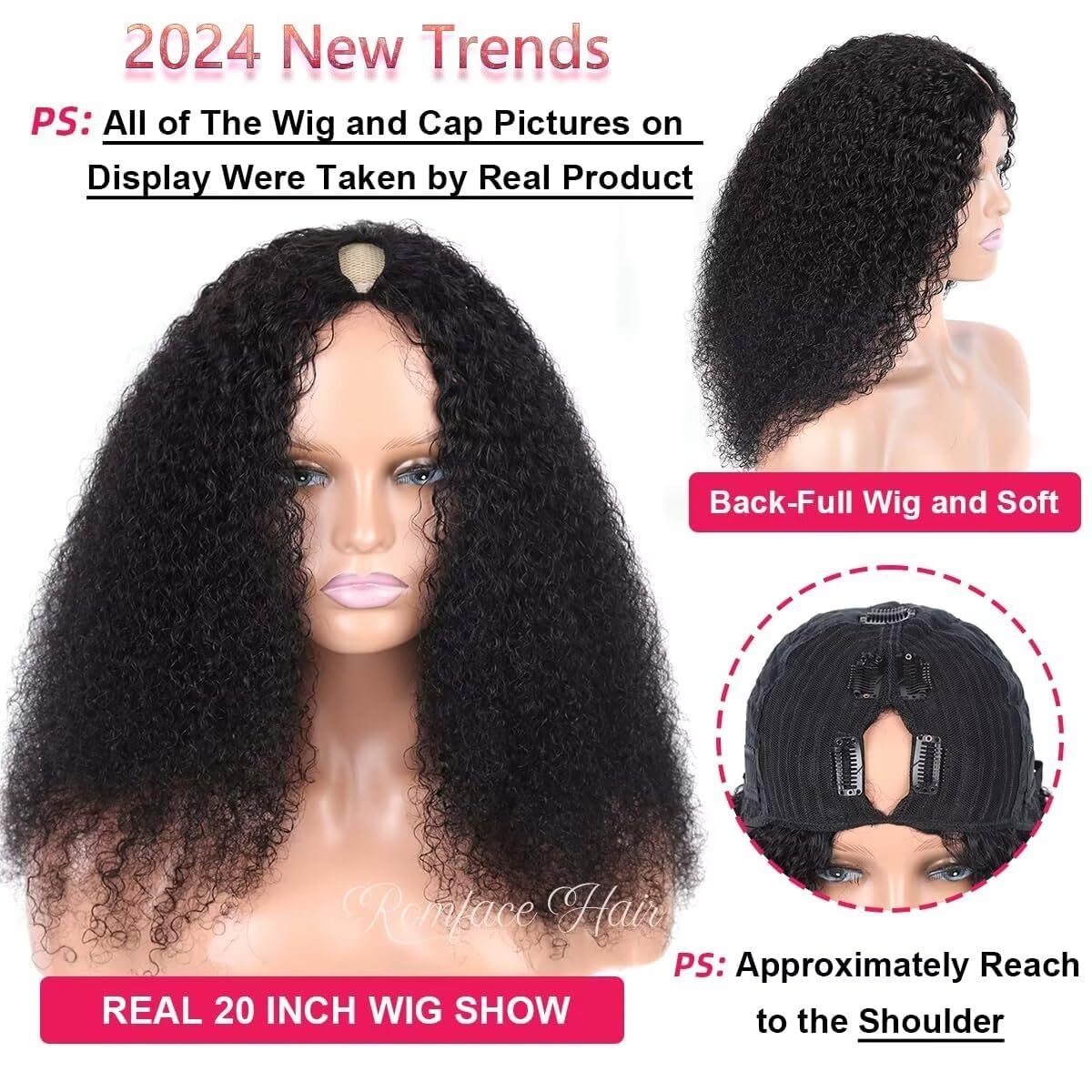 JAZ CURLY BRAZILIAN HUMAN HAIR BLEND C PART WIG Amazon.com : PRIMELACE V Part Curly Wig Human Hair 22 inch  main image 3