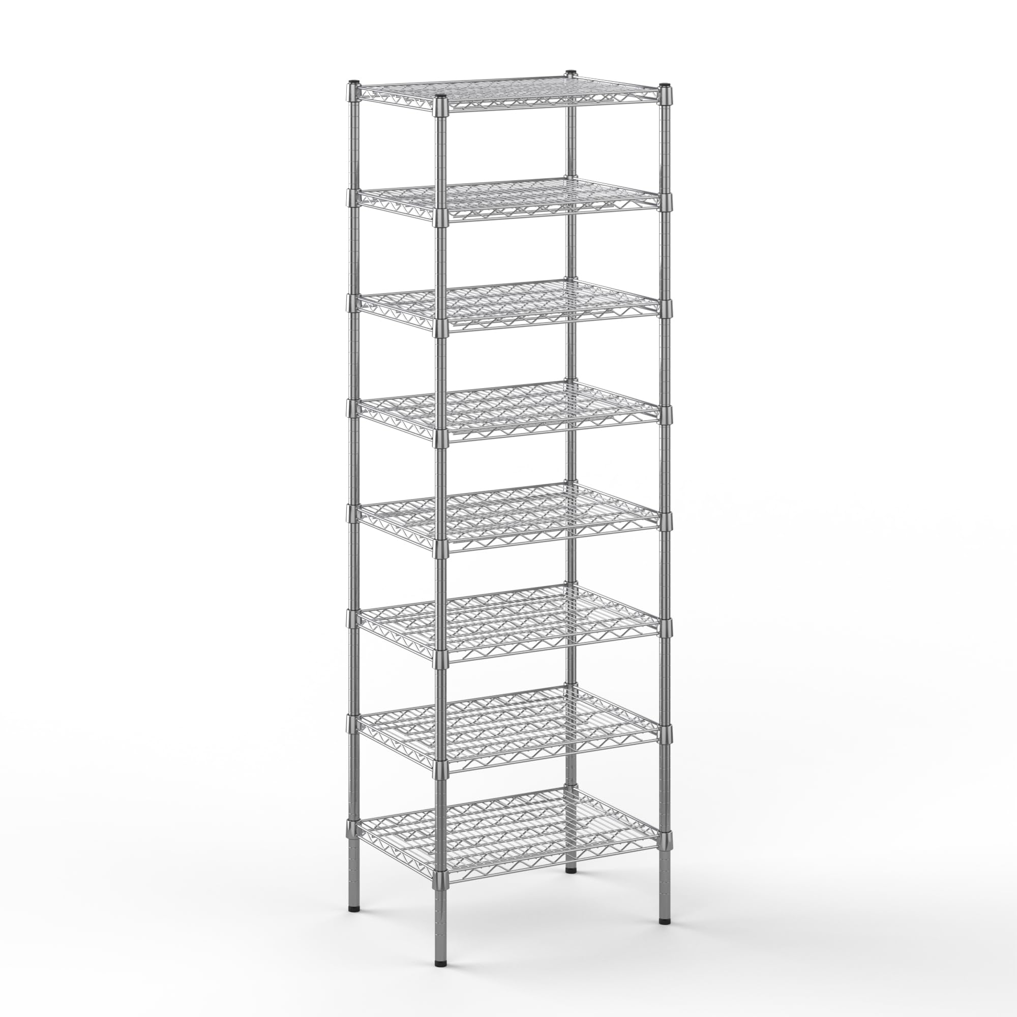 18" Deep x 24" Wide x 74" Height Wire Shelving Kit | 8-Tier | NSF Commercial Storage Rack Unit