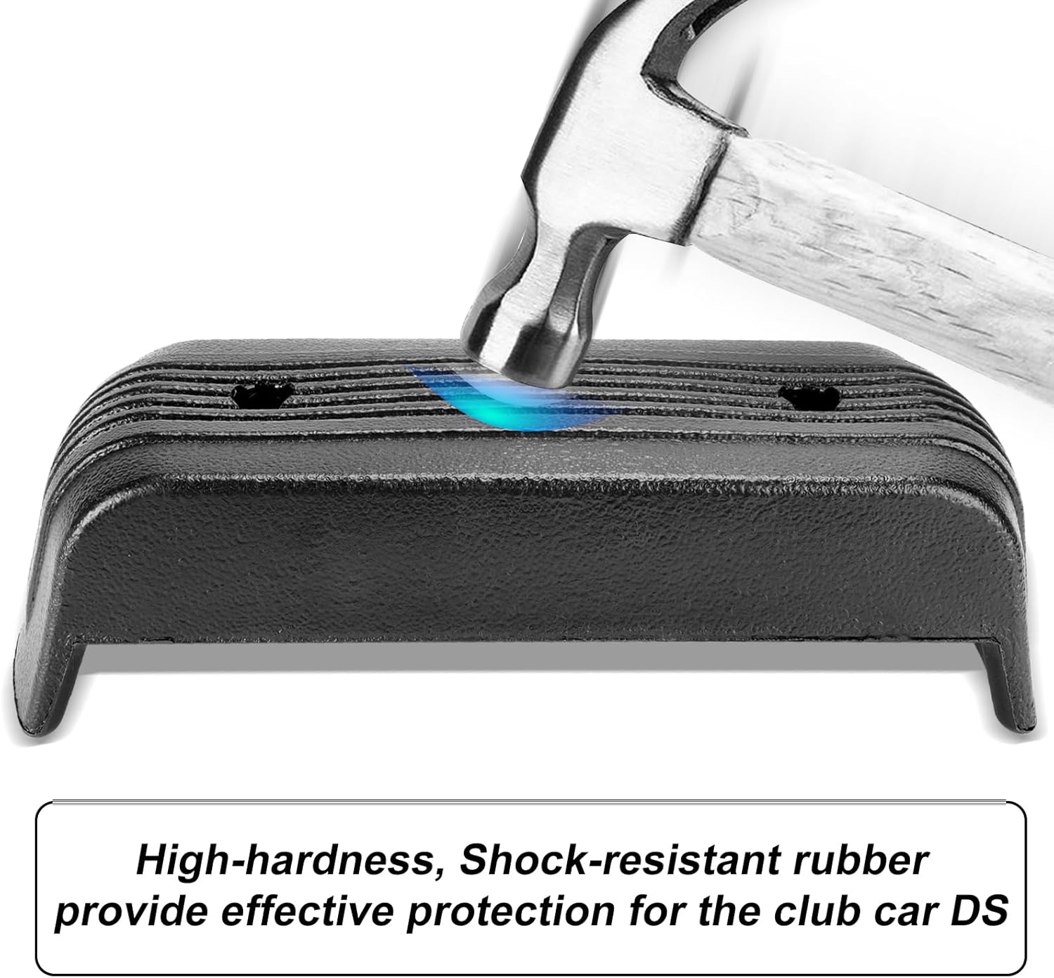 Roykaw Golf Cart Front Bumper with Bolts Fits for Club Car DS Gas and Electric 1993-Up Golf Cart, Durable Molded Plastic, Black Bumper Traverse Accessories, OEM#1016868