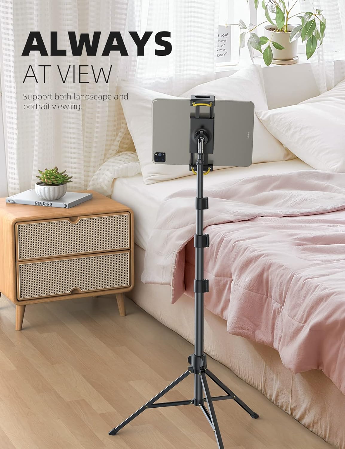 Lamicall Tablet Tripod Stand Holder 68” Height Adjustable Tablet