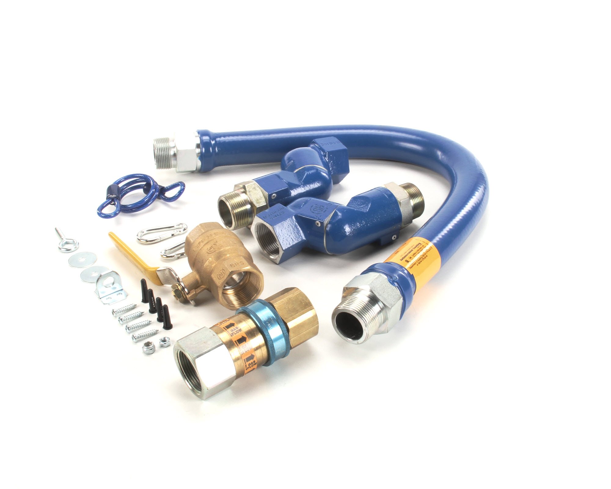 Deluxe Snapfast 36" Gas Connector Kit with Two Swivels and Restraining Cable by Dormont – Model 16125KIT2S36