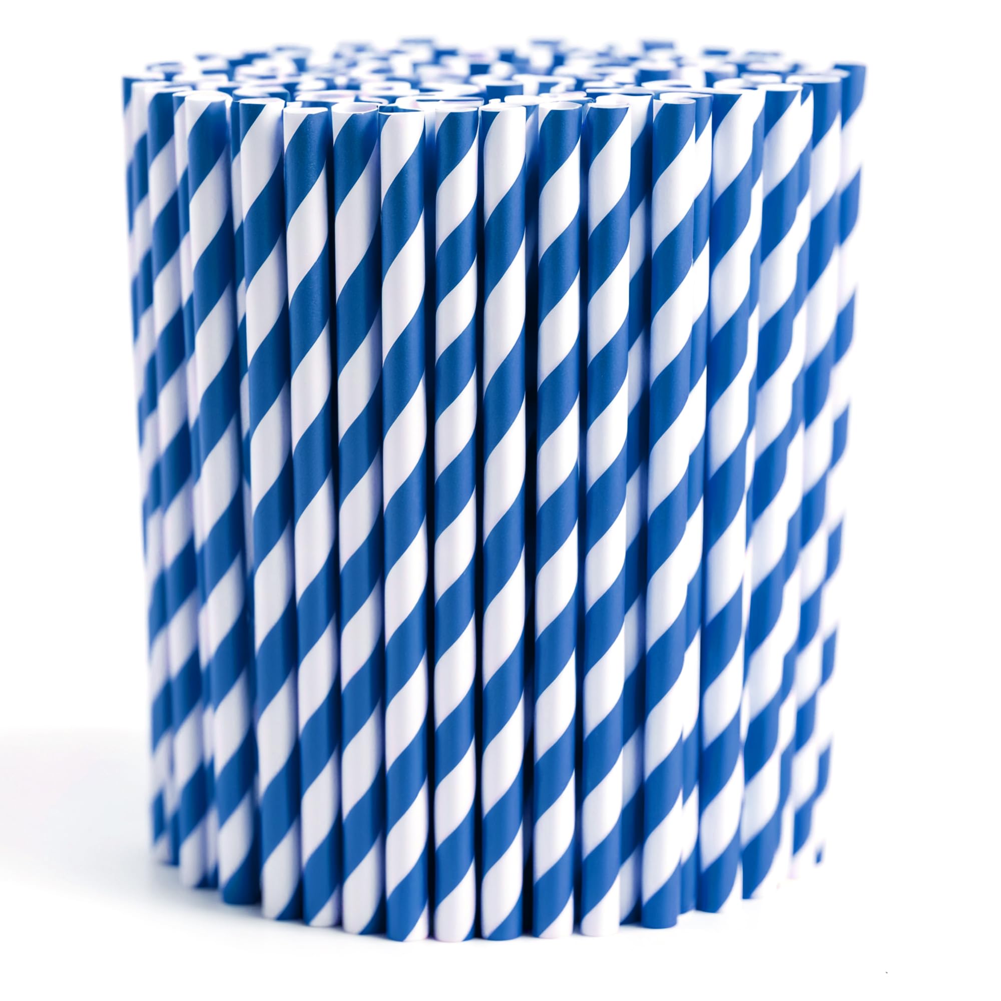 Event Décor Shop Striped Paper Drinking Straw, 19.5cm, Blue White, 1000pcs