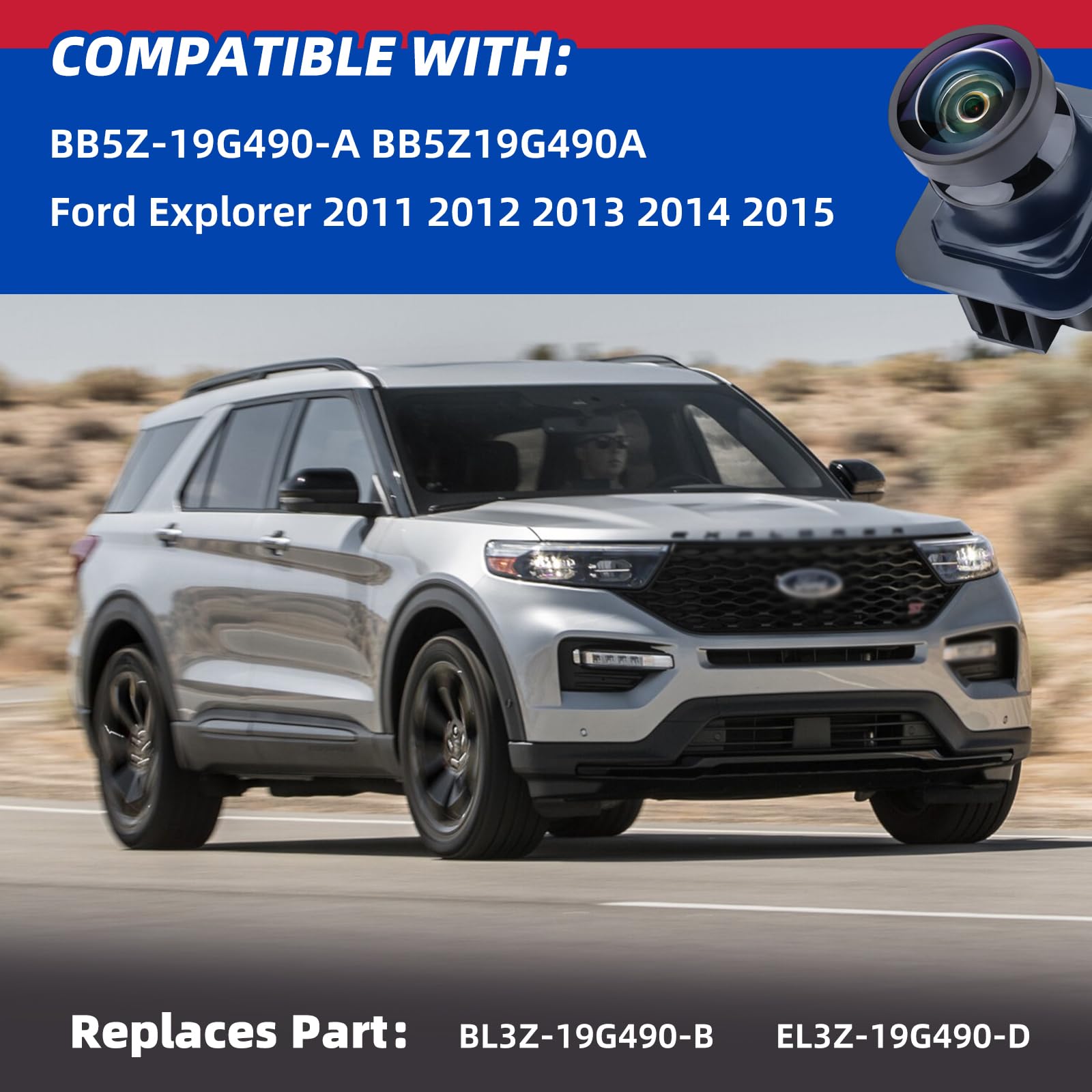 Rear View Backup Camera Compatible with Ford Explorer 2011 2012 2013 2014 2015 BB5Z-19G490-A BB5Z19G490A