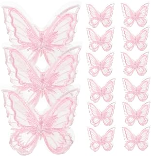 Uonlytech 30Piezas Apliques Organza Bordados Coloridos para Ropa para Proyectos de Bricolaje y Decoración de Bodas