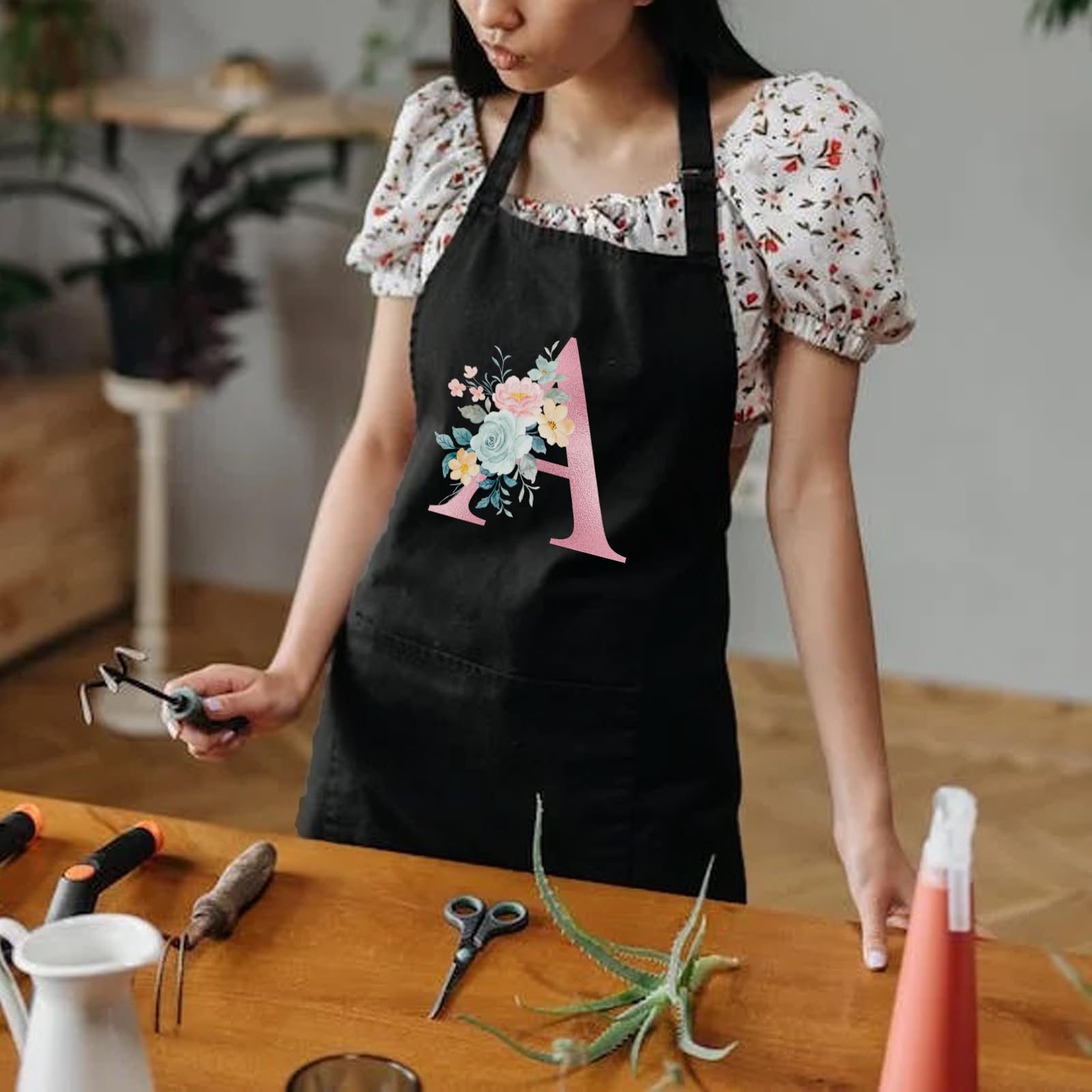 Delantales personalizados para mujer con bolsillos para cocinar y hornear, bonitos regalos para mamá, cumpleaños, Navidad