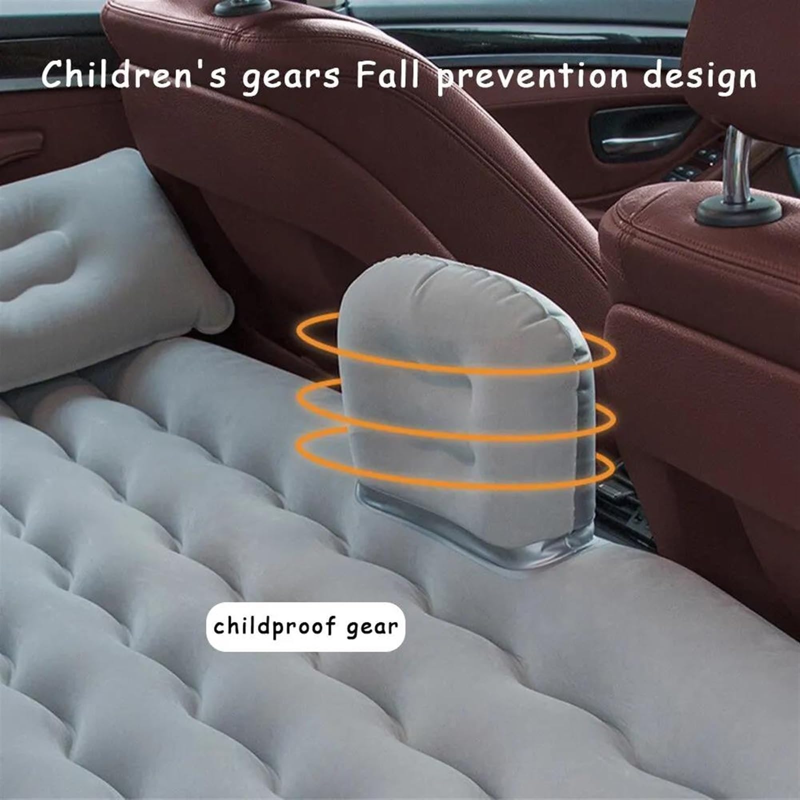 Colchoneta Hinchable Coche 1 Juego De Cama Inflable Universal Para Viaje En Coche, 80x130cm, Asiento Trasero Coche Colchón Para Maletero Almohada Cama De Aire Para Viajes Camping, Salida Familiar(colo