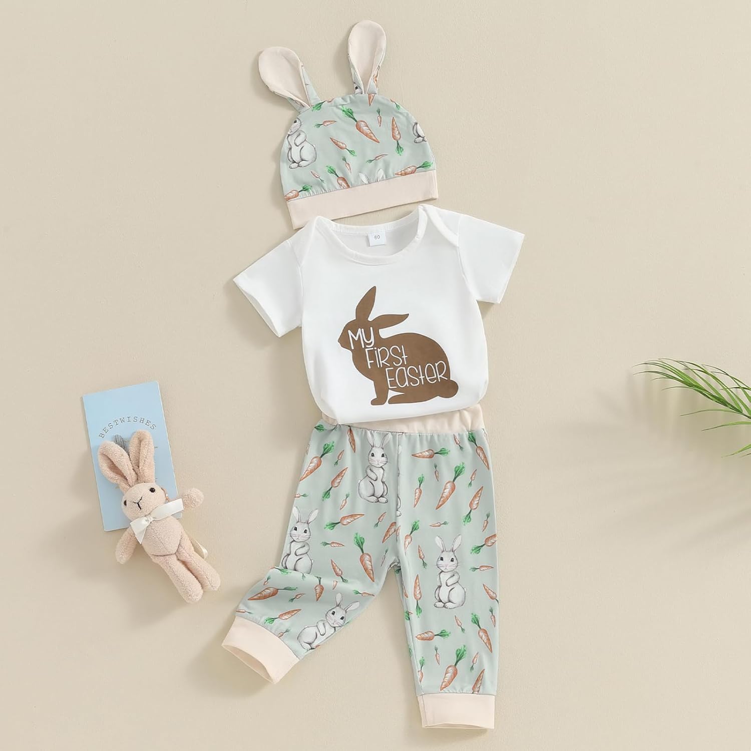 Newborn Boy Summer Clothes New To The Farm Chicken Cow Short Sleeve Romper Bodysuit Pant Set Baby Boy Farm Clothes - Image 3