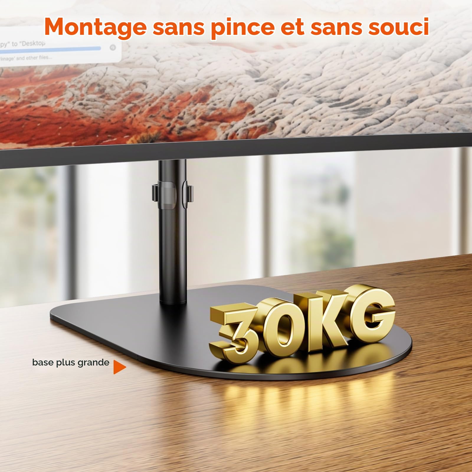 Support Triple écran 49/32 Pouces, VESA 75/100, 20kg