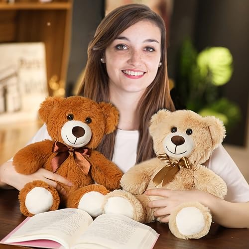 Vista 3 de Oso de Peluche Lindo Juguetes de Animales de Peluche Almohada Muñeca de Oso Violeta Regalo para Niños Niñas Cumpleaños Navidad Día de San Valentín