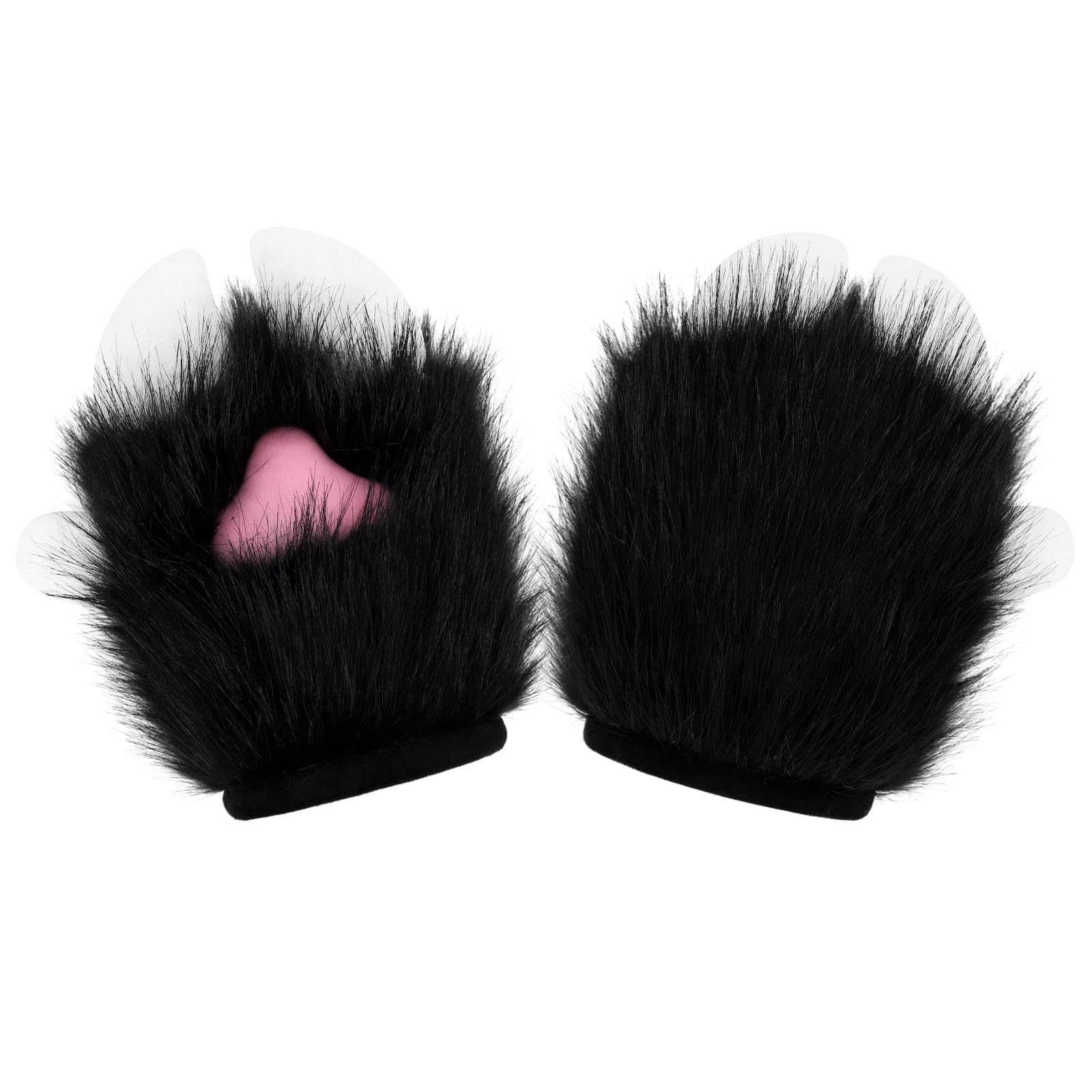 Guantes de agarre de anime de felpa para evitar manos descubiertas 7