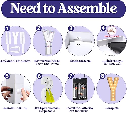 Miniatura 348 de Números iluminados grandes de 4 pies, números de marquesina 2 para decoraciones de cumpleaños de 21 para niños y niñas, números gigantes iluminados