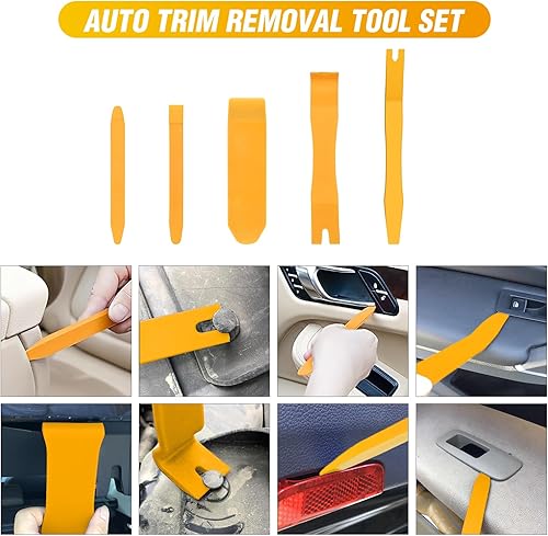 Vista 19 de GOOACC GRC-90 - Juego de 8 herramientas de eliminación de arañazos de ajuste automático, panel de tablero de audio para automóvil, kit de Azul