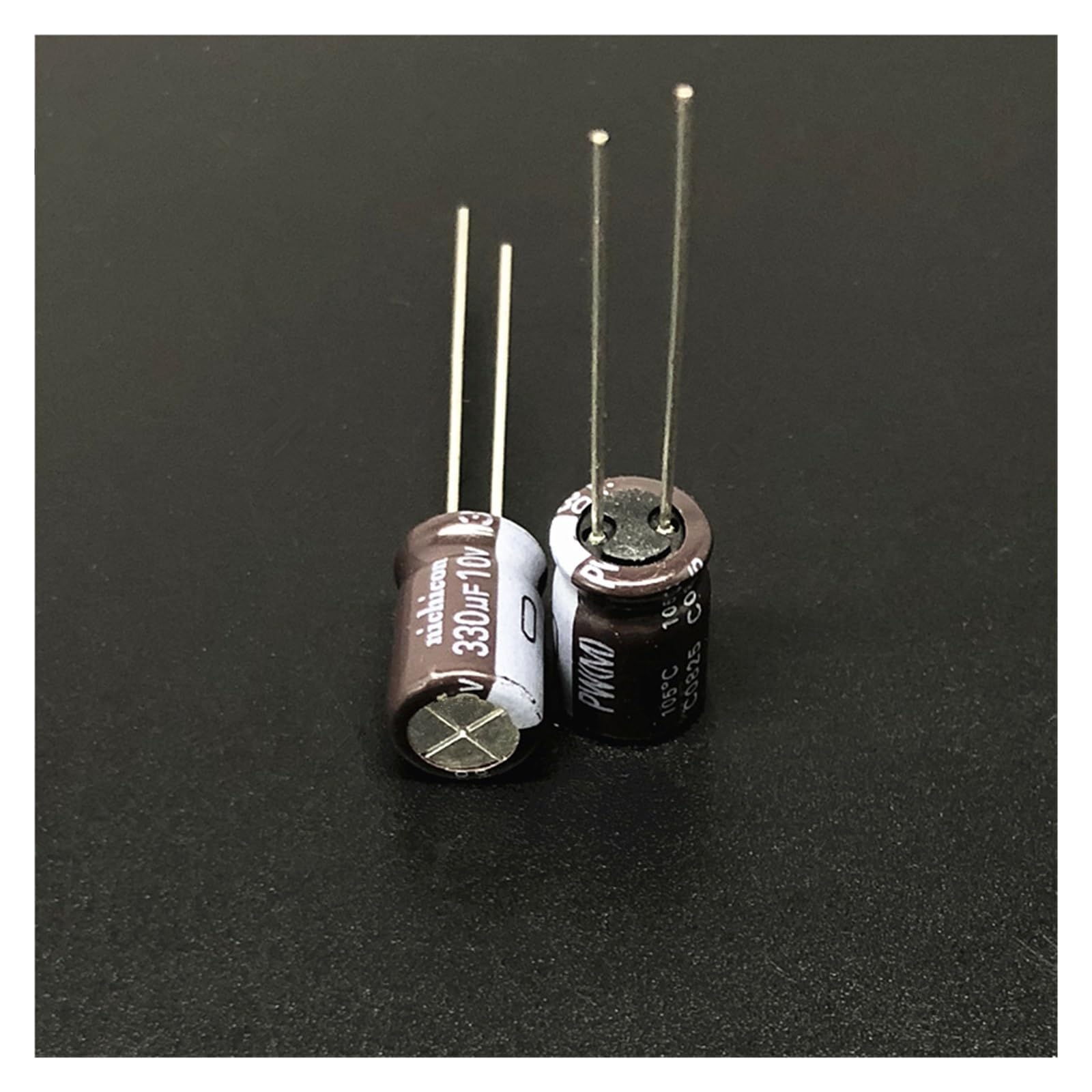 10 szt. 330uF seria 10 V 8 x 11,5 mm oryginalny niskoimpedancyjny 10 V 330uF aluminiowy kondensator elektrolityczny
