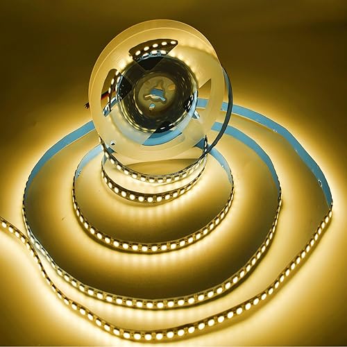 Miniatura 22 de Tiras de luces LED, súper brillantes DC12V 5m/16.4ft 15000LM SMD5054 (5050 actualizado) 600 luces LED, tiras de cinta LED flexibles regulables, tubo