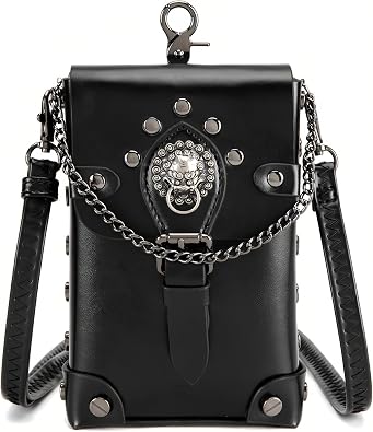 Crossbody Purse and Handbags for Women Gothic Steampunk Retro Small Shoulder Bag Unique Medieval Cosplay Accessories