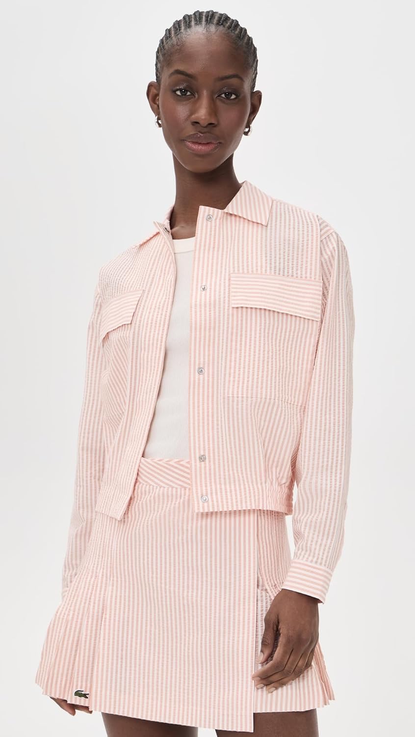Lacoste Women's Women's Seersucker Light Jacket