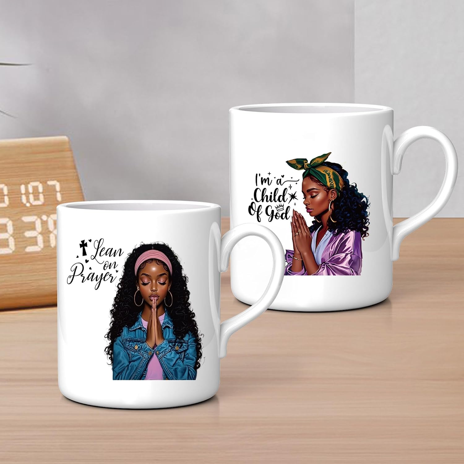 Black Girl UV DTF Cup Wraps - 20 Sheet Pray UV DTF Transfer Decals, Black Girl UVDTF Cup Wraps for Glass, Inspirational Waterproof Transfer Sticker, DIY Crafts for Women