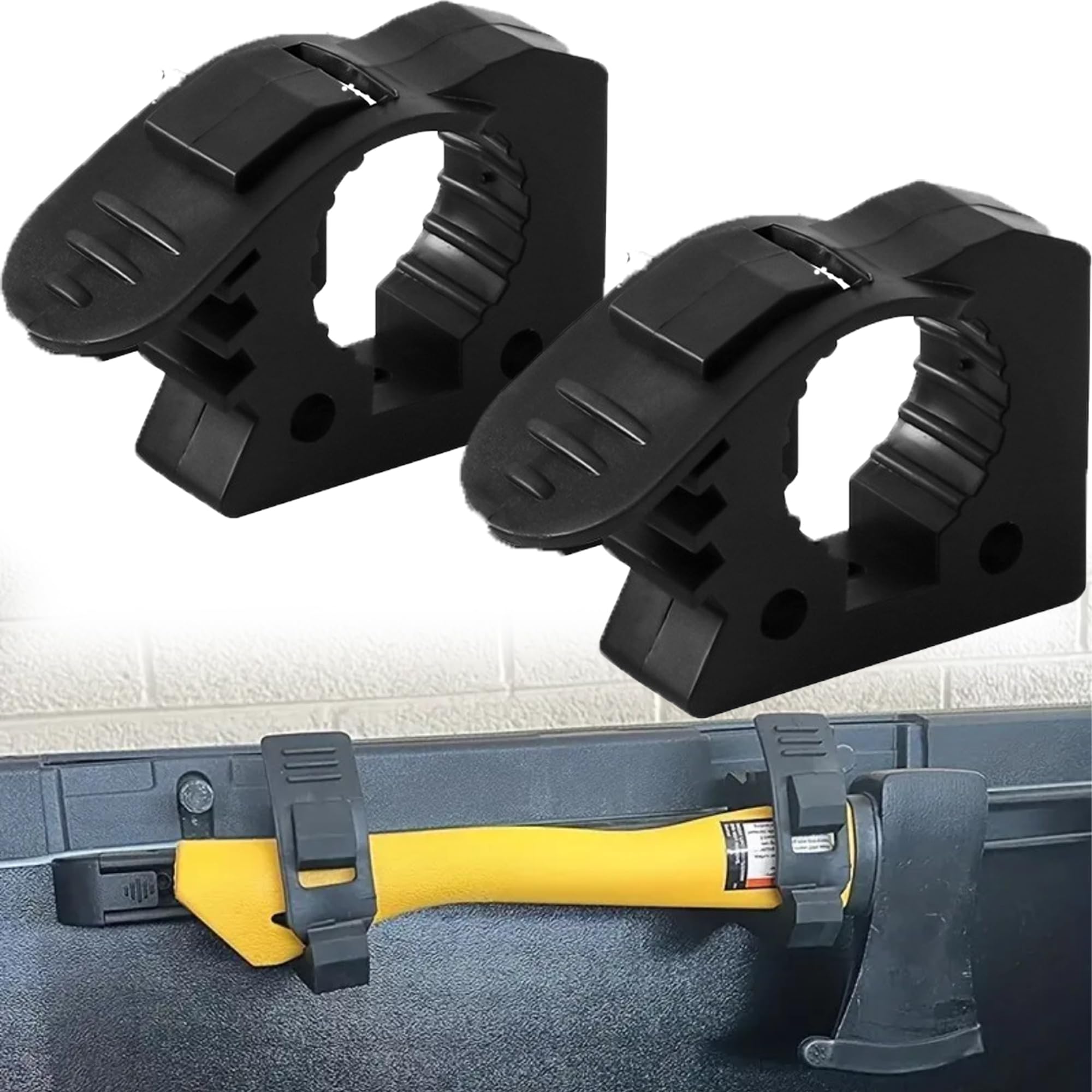 WDEC 2PCS Quick-Release Rubber Clamp, Rubber Clamp Grip, Adjustable 30-40mm Rubber Quick Release Clamp, for ATV Truck Van Boat Mounting Pole Grip Mount Clamp for Off-Road and Emergency Vehicles