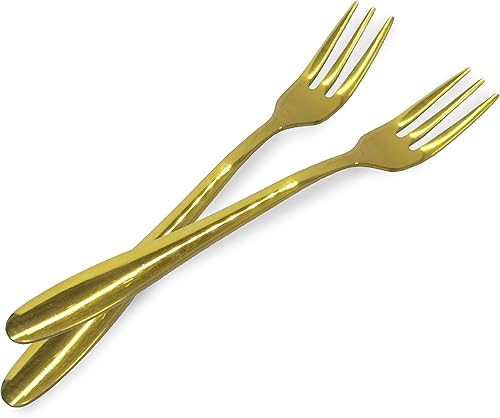 Miniatura 5 de Comicfs 20 tenedores pequeños para aperitivos, de acero inoxidable de 5.2 pulgadas, tenedores creativos para tartas de frutas, tenedores de postre,