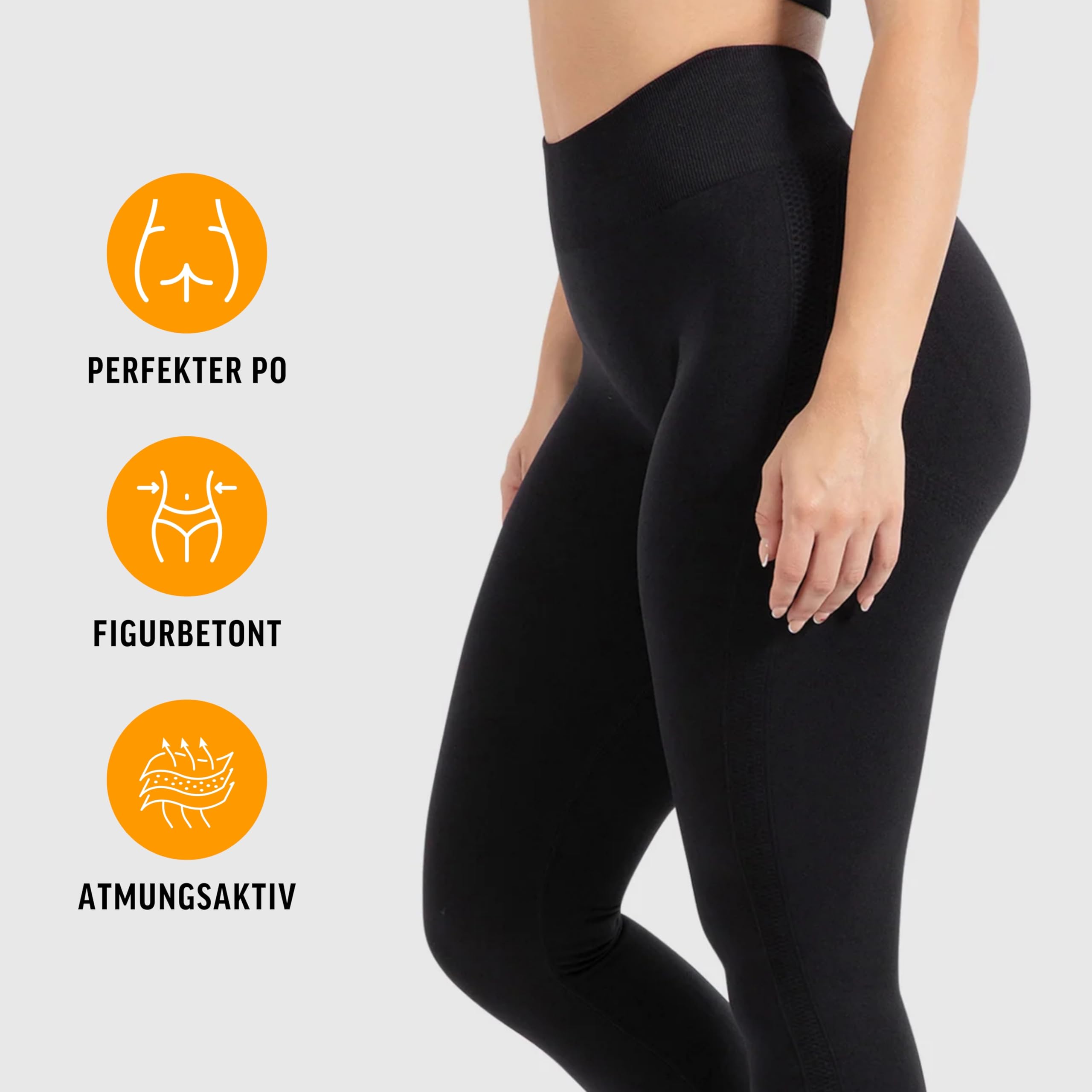 SMILODOX Leggings Damen Booty Scrunch Cetrina, High Waist Seamless Sporthose, Push-up Booty Leggins Blickdicht, Yogahose Damen für Sport Yoga Fitness Gym Workout