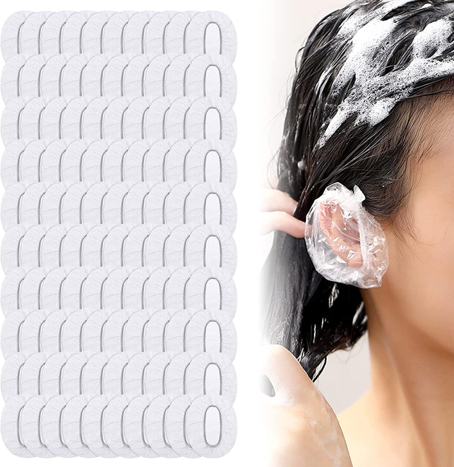 Waterproof Ear Stickers 100pcs, Disposable Ear Waterproof Ear