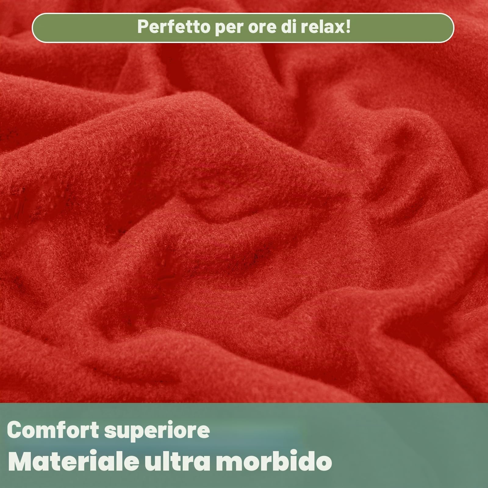 Dreamscene morbido copriletto coperta Tinta Unita Rosso rosso – 120 x 150 cm